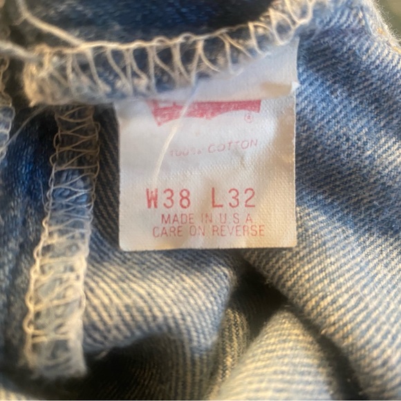 VINTAGE LEVI’S MENS 501 XX 38 x 32 BUTTON FLY JEANS. - Picture 5 of 7